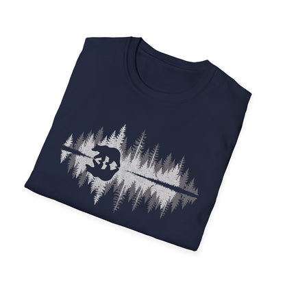 Retro Vintage Bear trees Outdoor Forest T-Shirt