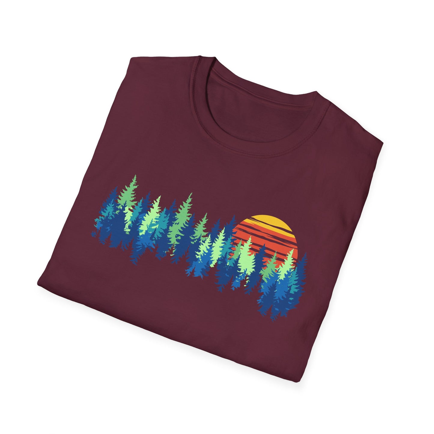 Retro Vintage Sunset Outdoor Forest V1 T-Shirt