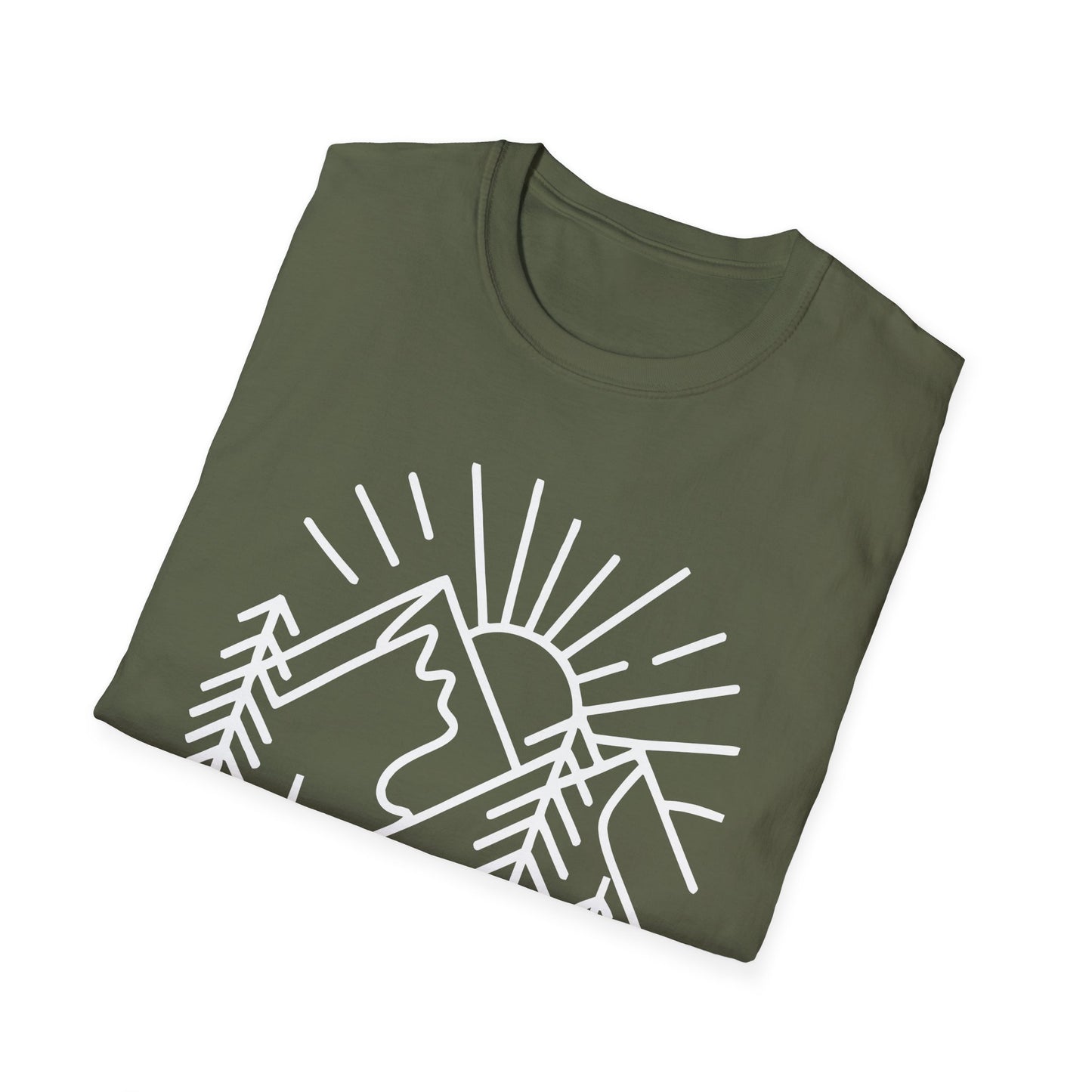 Mountains and Trees Hikers Adventures minimalist Design V1 T-Shirt