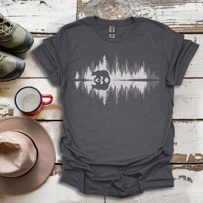 Retro Vintage Bear trees Outdoor Forest T-Shirt
