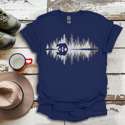 Retro Vintage Bear trees Outdoor Forest T-Shirt