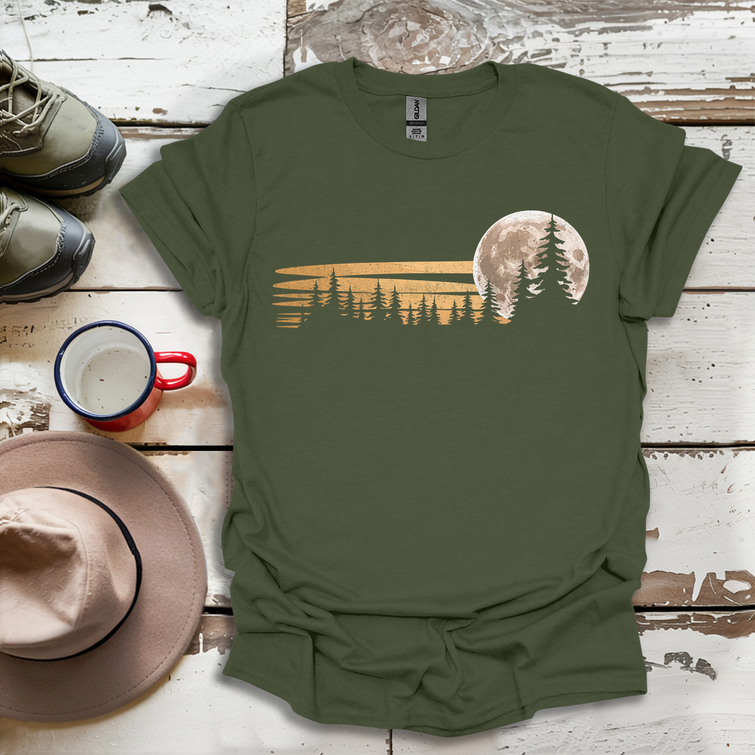 Retro Vintage Trees Outdoor Forest V2 T-Shirt