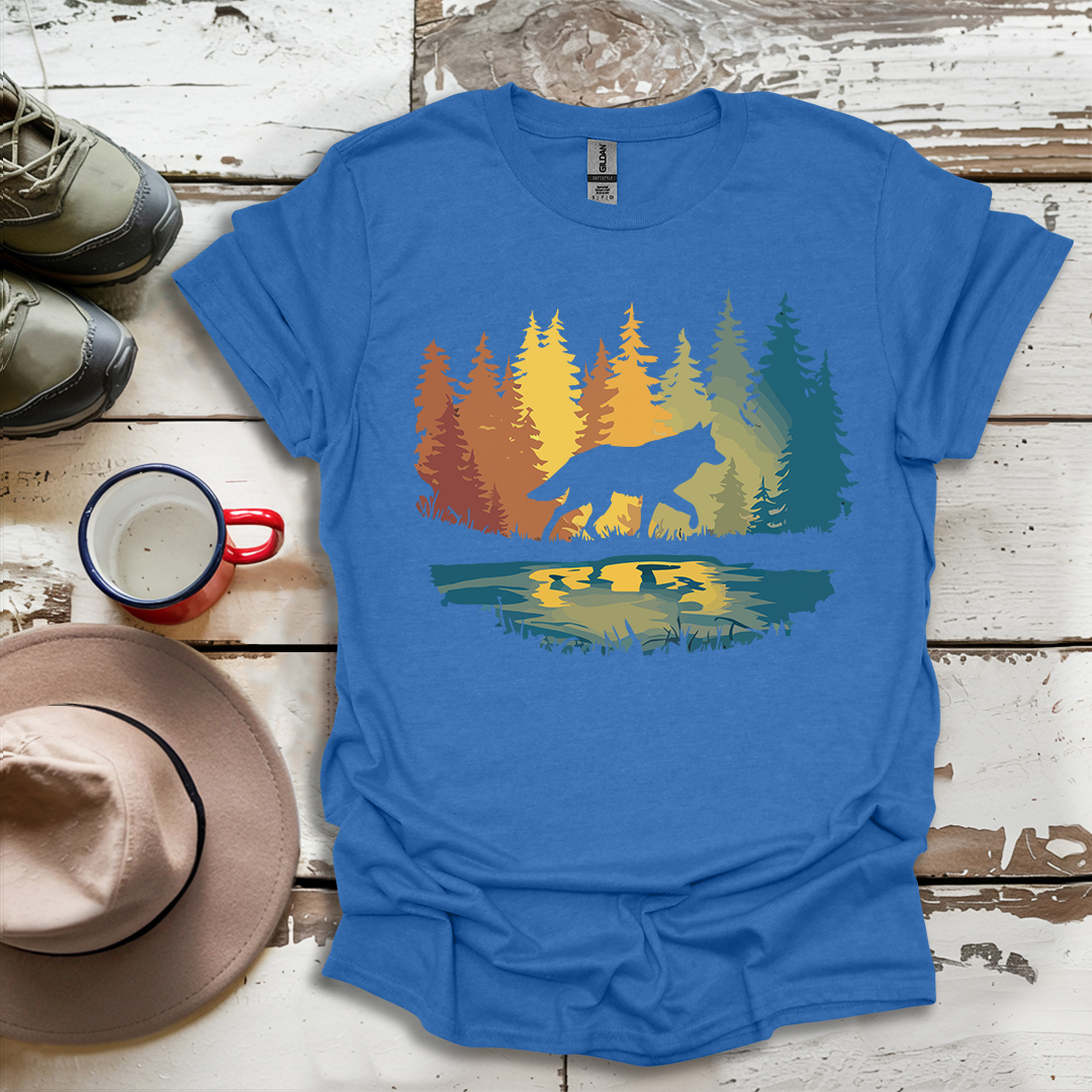 Graphic Wolf Nature Outdoor V1 T-Shirt