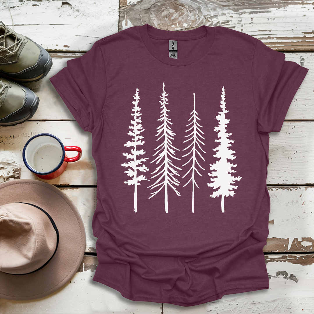 Trees Hiking Hiker Adventures T-Shirt