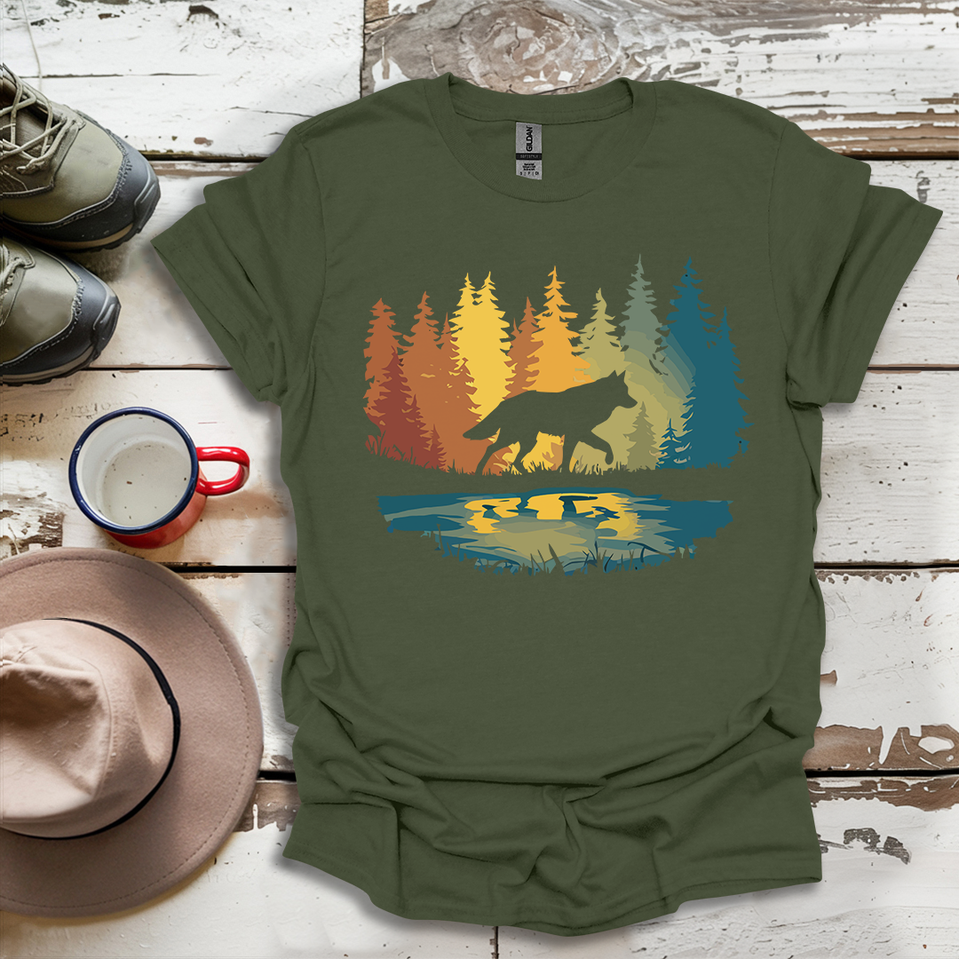 Graphic Wolf Nature Outdoor V1 T-Shirt