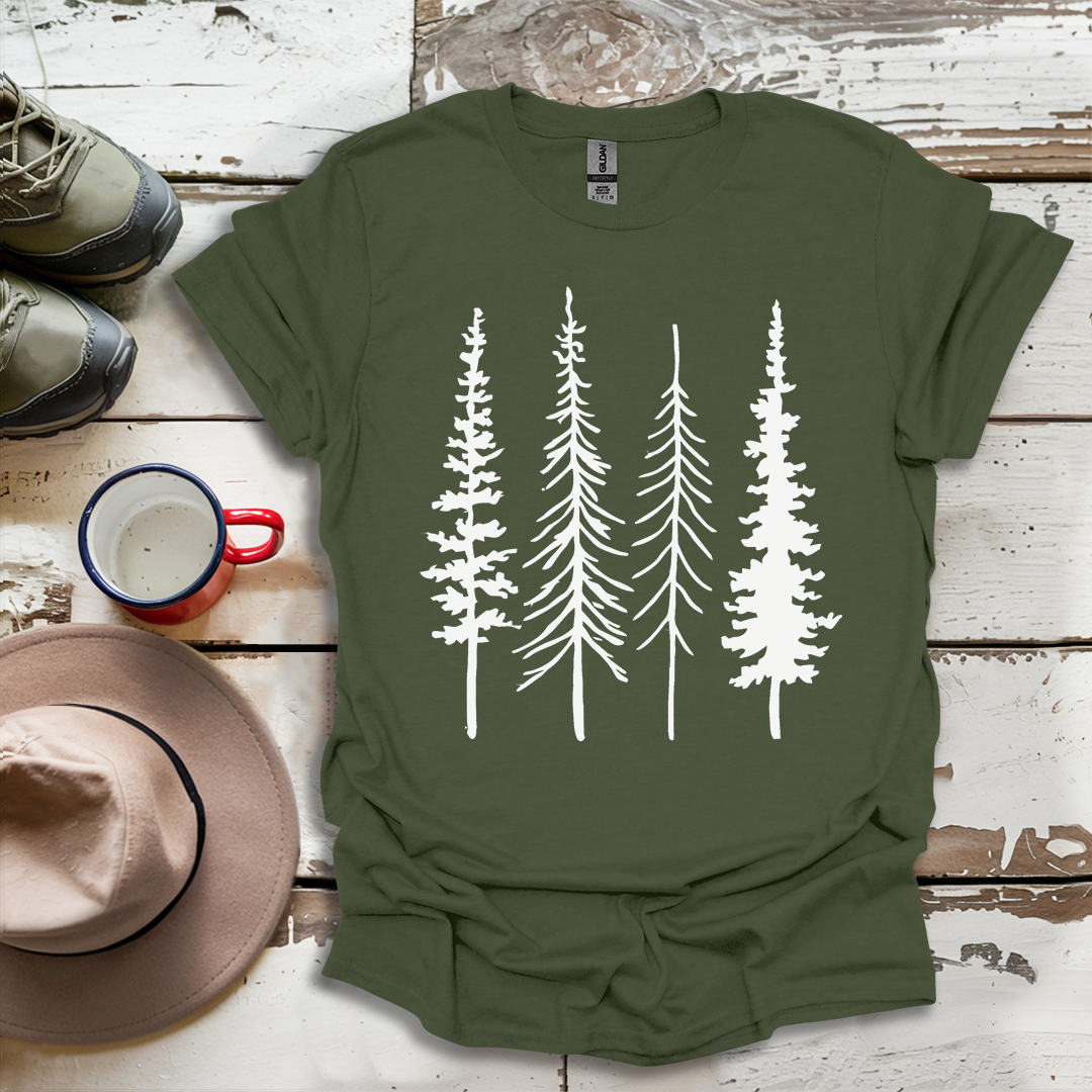 Trees Hiking Hiker Adventures T-Shirt