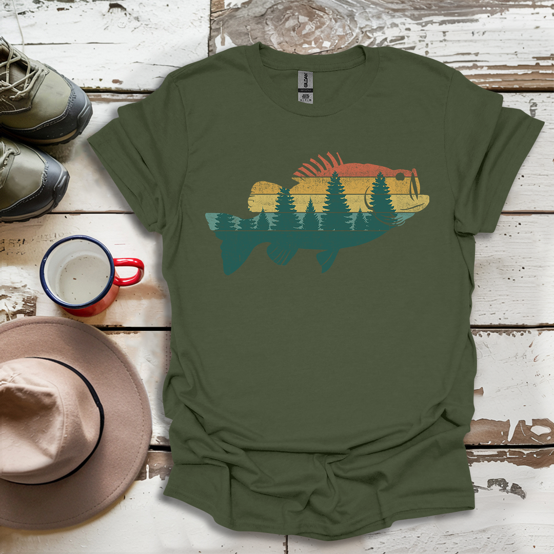 Fly Fishing Outdoor Forest Nature Fisherman Wildlife V2 T-Shirt
