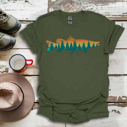 Fly Fishing Outdoor Forest Nature Fisherman Wildlife V3 T-Shirt