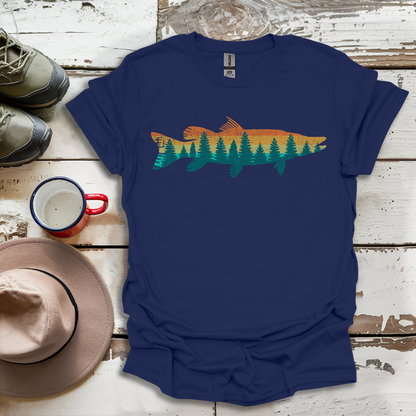 Fly Fishing Outdoor Forest Nature Fisherman Wildlife V3 T-Shirt