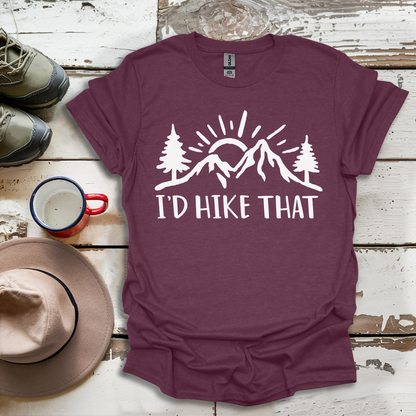 Retro Vinatge Outdoor Nature I'd Hike That V4 T-Shirt