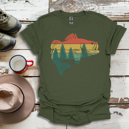 Fly Fishing Outdoor Forest Nature Fisherman Wildlife V4 T-Shirt