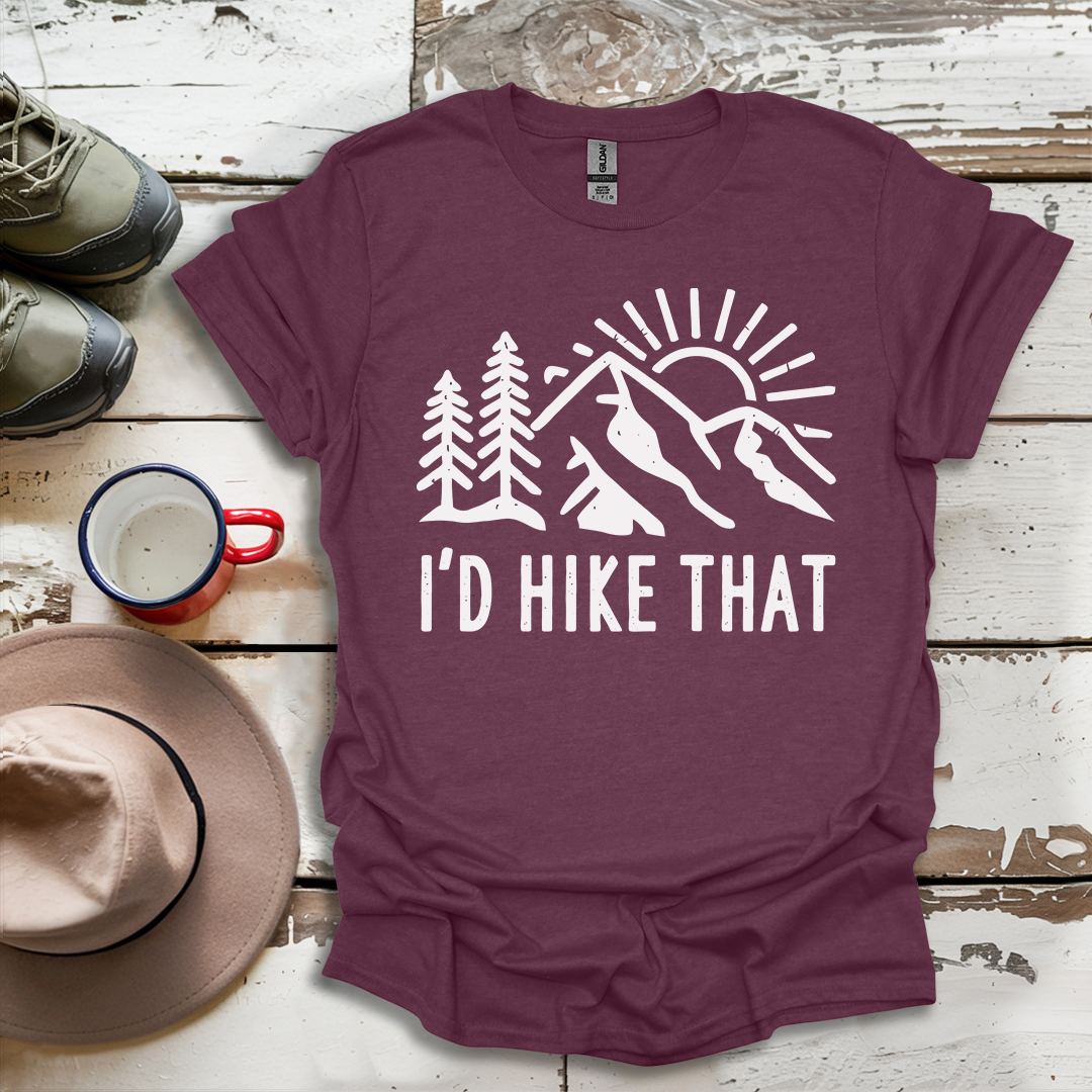 Retro Vinatge Outdoor Nature I'd Hike That V5 T-Shirt