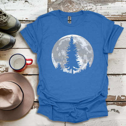Moon Outdoor Trees Hikers T-Shirt